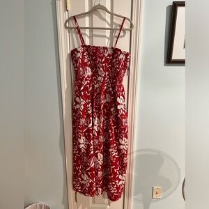 Beautiful red print maxi dress with detachable straps by Old Navy